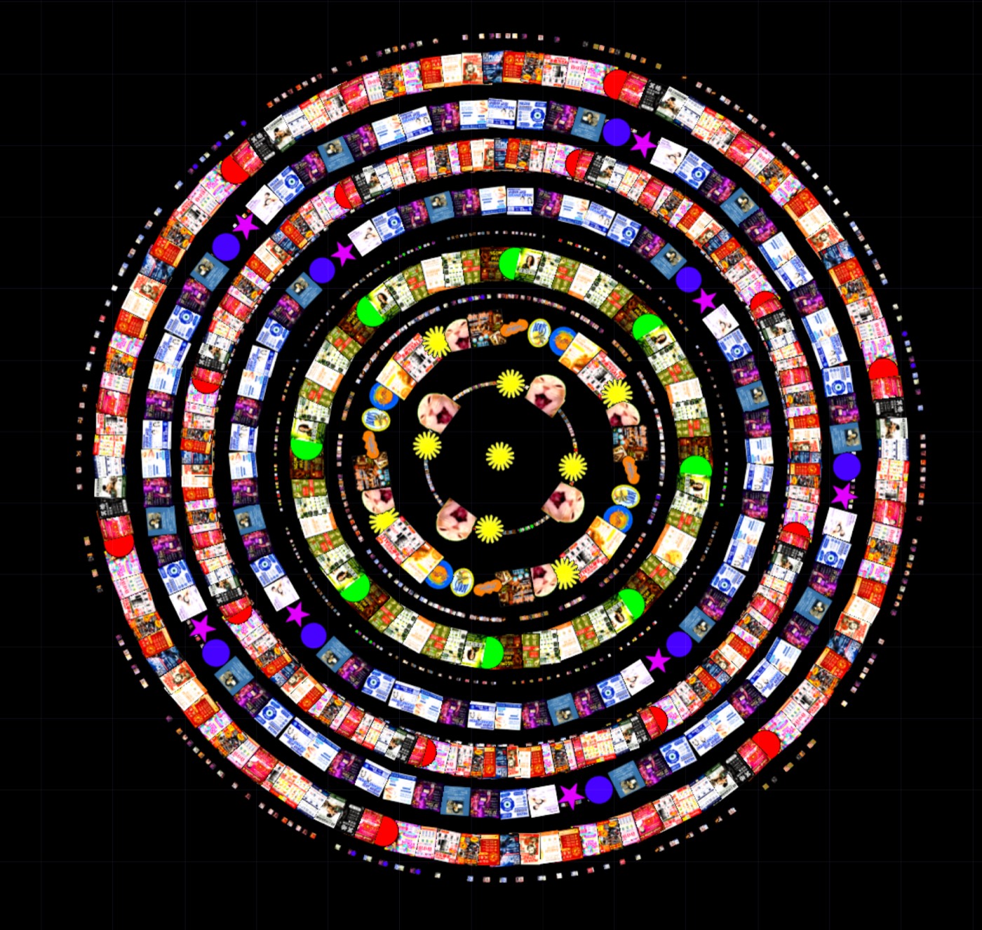 The mandala pattern, woven from data