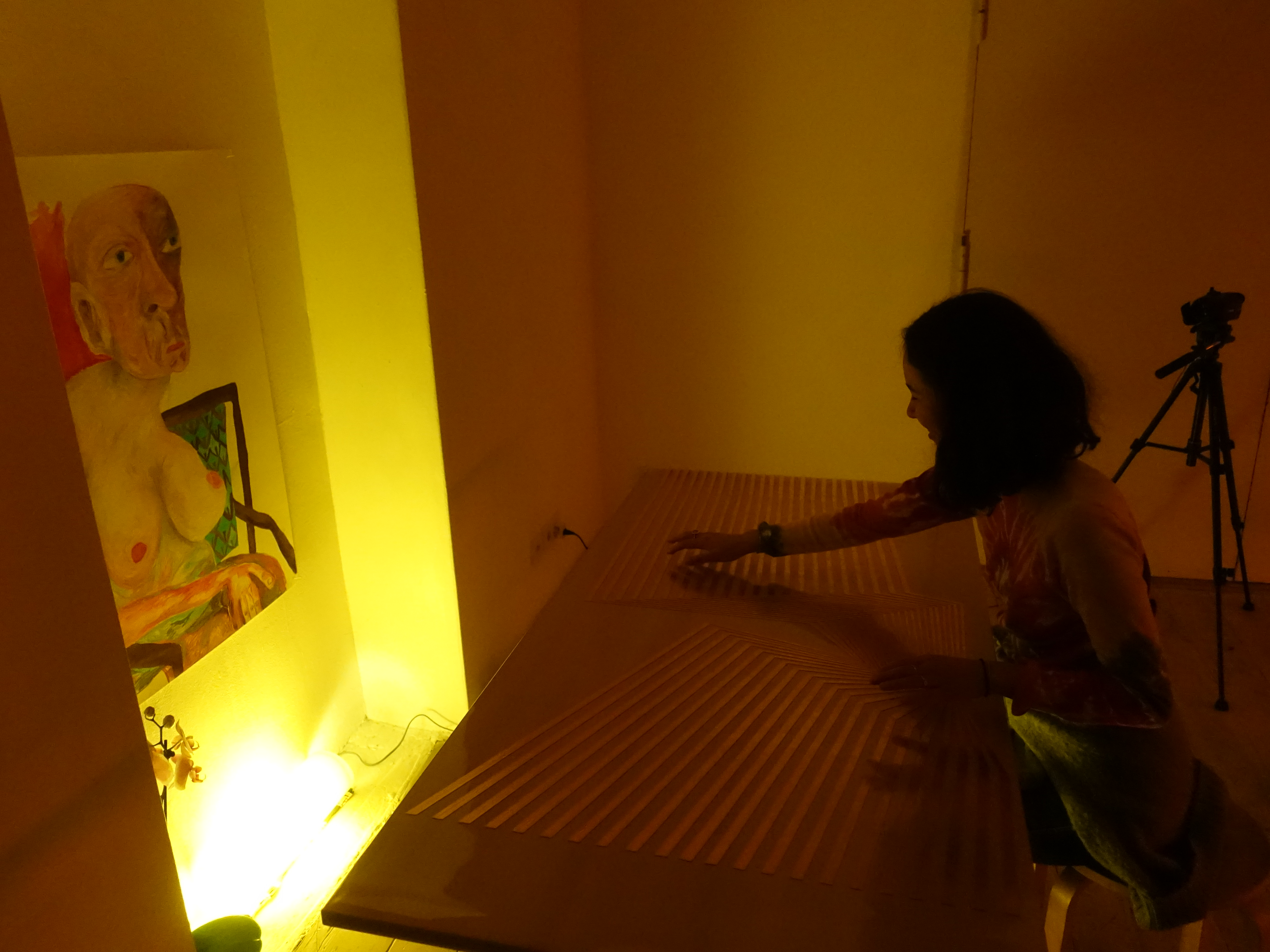 The interactive table and dining-room installation